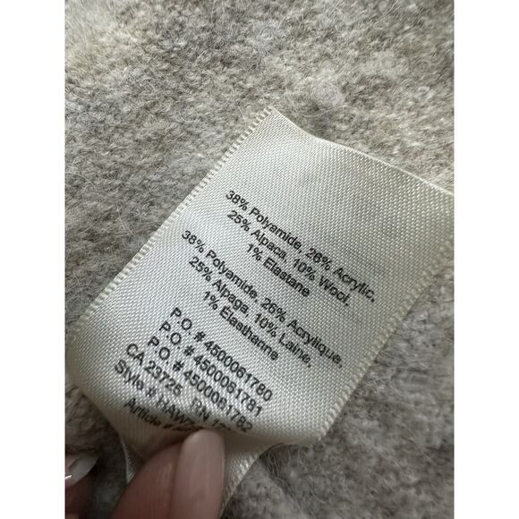 Aritzia Wilfred Free Aronson Alpaca Wool Blend Oatmeal Color Cardigan sz Small - Picture 9 of 10